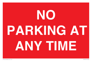 NO PARKING AT ANY TIME